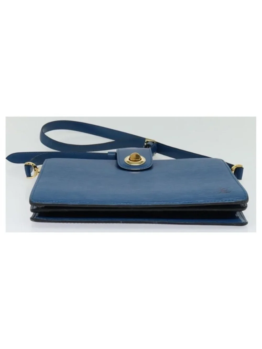 Authentic LOUIS VUITTON Epi Capuchin Shoulder Bag Blue M52345 LV